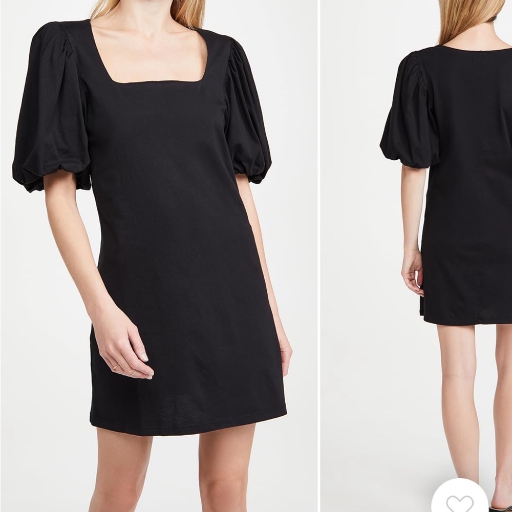 NWT FRAME Black Puff Sleeve Nina Knit Dress Size XS!
